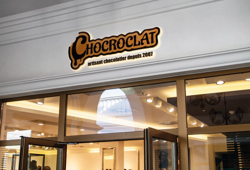 Logo sur l'enseigne du client - inkano studio